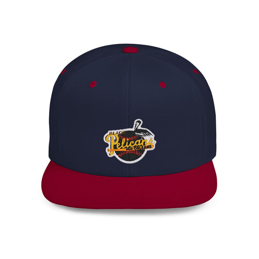 New Orleans Black Pelicans Negro League Baseball Team Flat Bill Snapback Cap - Old School Male 