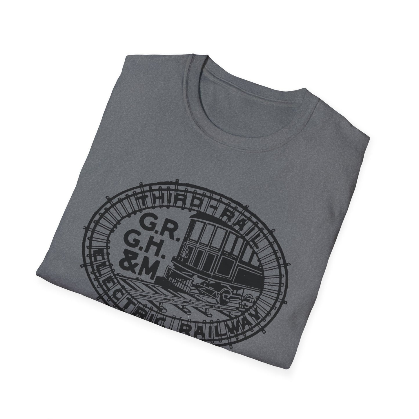 All Aboard The Style Express! Vintage Railroad Logo T-Shirt - 100% Cotton Comfort for Train Lovers!