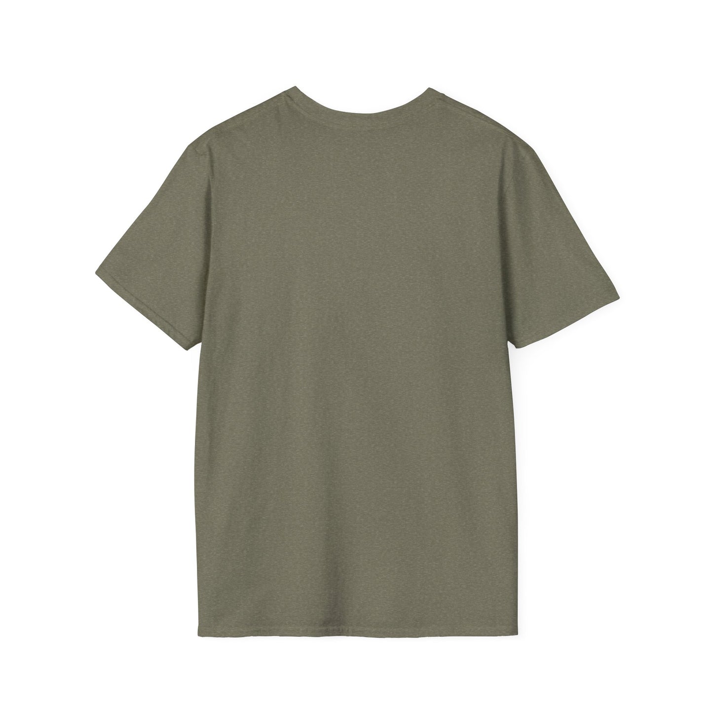 Vintage Little Rascals T-Shirt neckline detail in muted army green, highlighting the quality fabric. A whimsical vintage comic t-shirt that combines comfort with style!