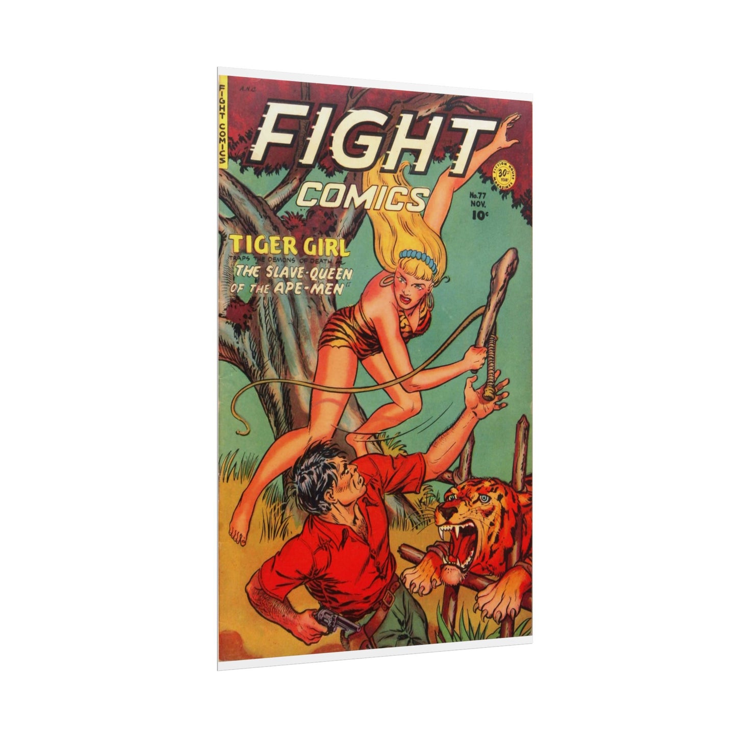 Vintage Fight Comics Rolled Poster