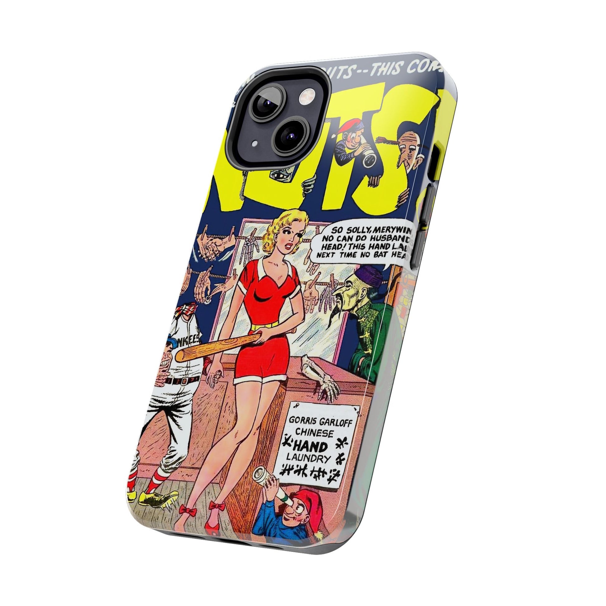 Vintage Comic Book Inspired Tough Phone Cases - Old School Male 