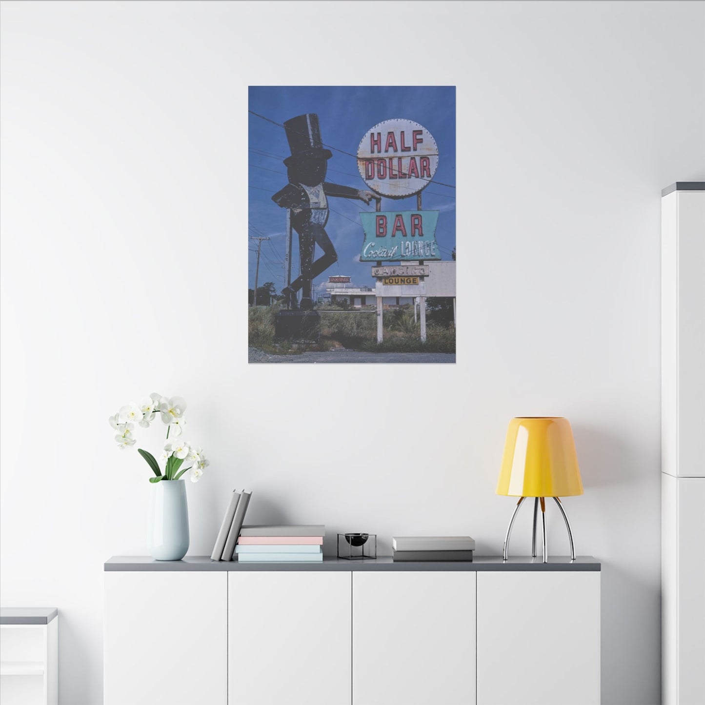 Retro Abandoned Half Dollar Bar Canvas Print