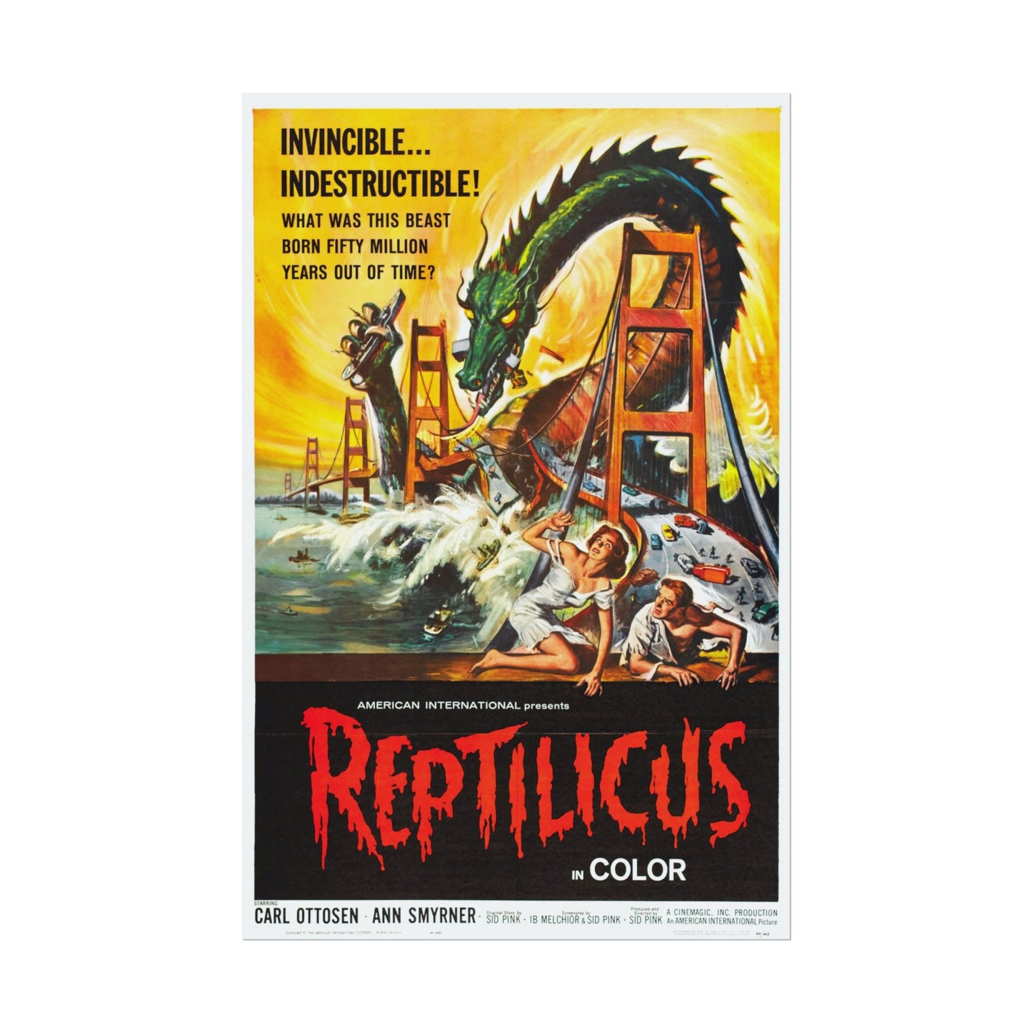 Poster Print - Classic Monster film Reptilicus Movie