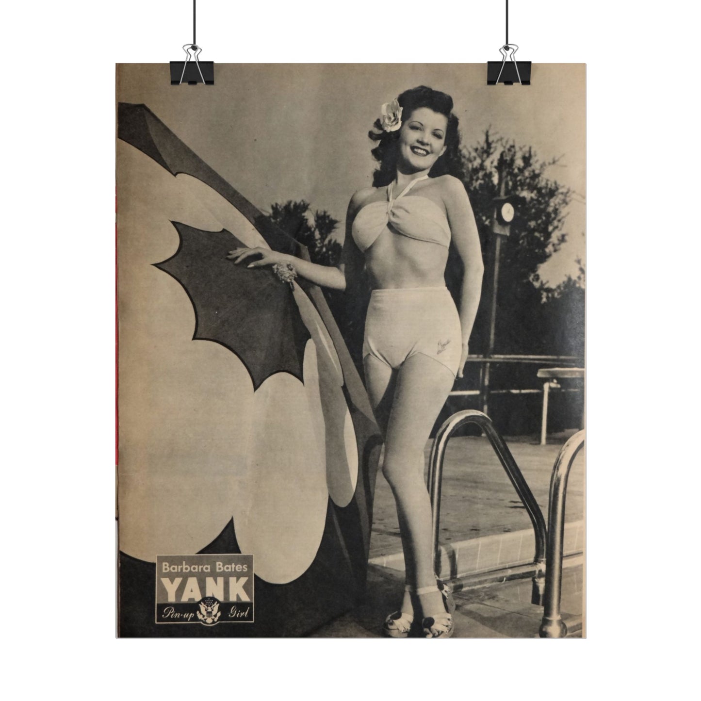 Pin Up Girl Barbara Bates Rolled Poster