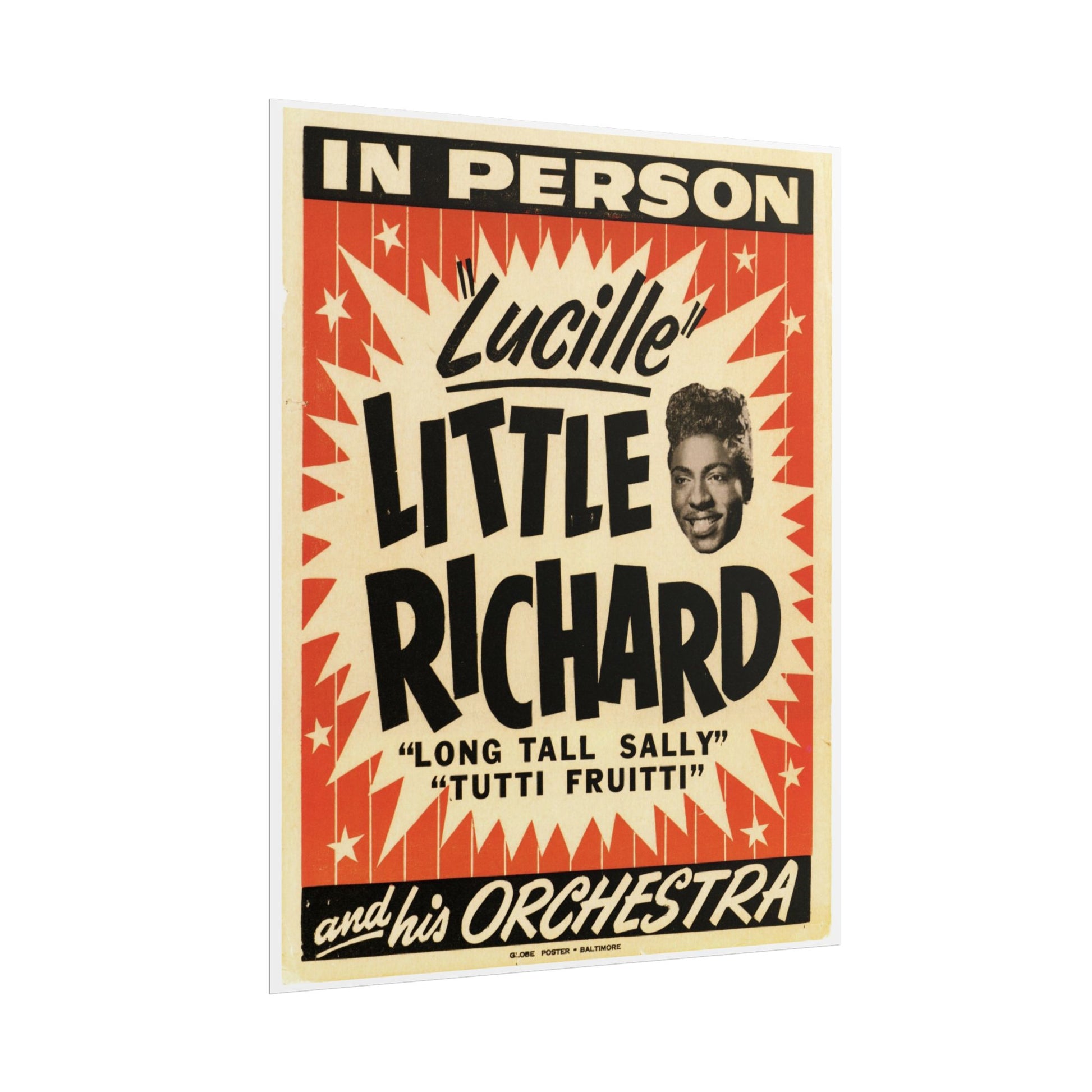 Retro Little Richard Concert Poster Poster Print - Old School Male 