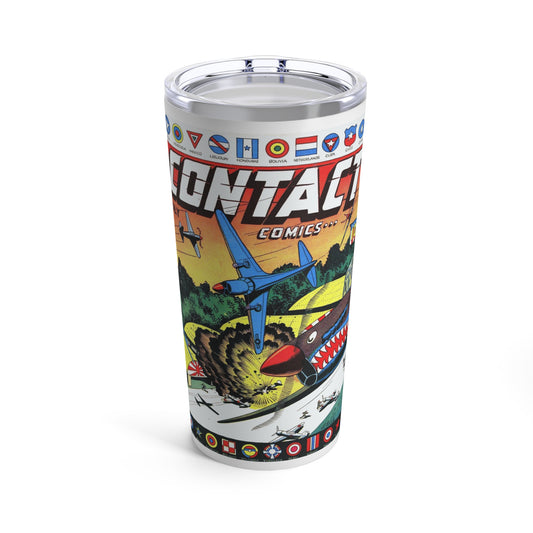 20oz Tumbler Retro Comic Book Drink Tumbler - Old School Male 