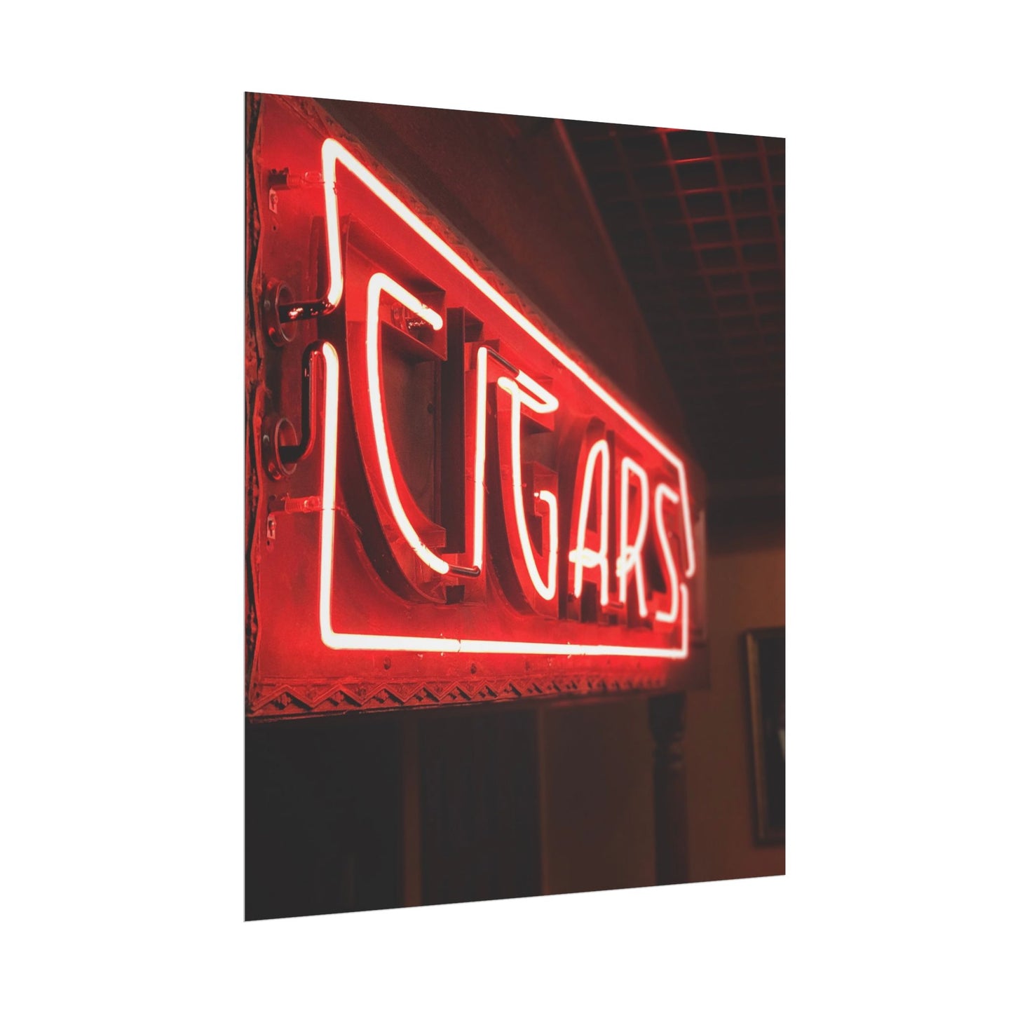 Neon Cigar Sign Poster