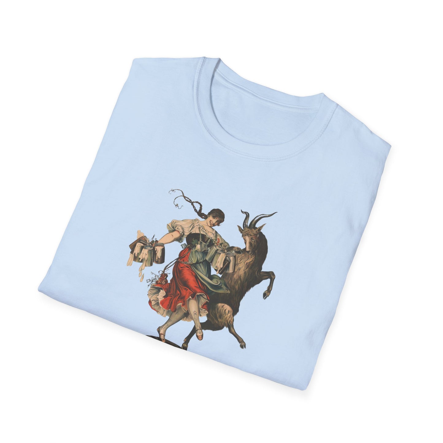 Goat and Beer Lovers Unisex T-Shirt with Fun Dancing Design