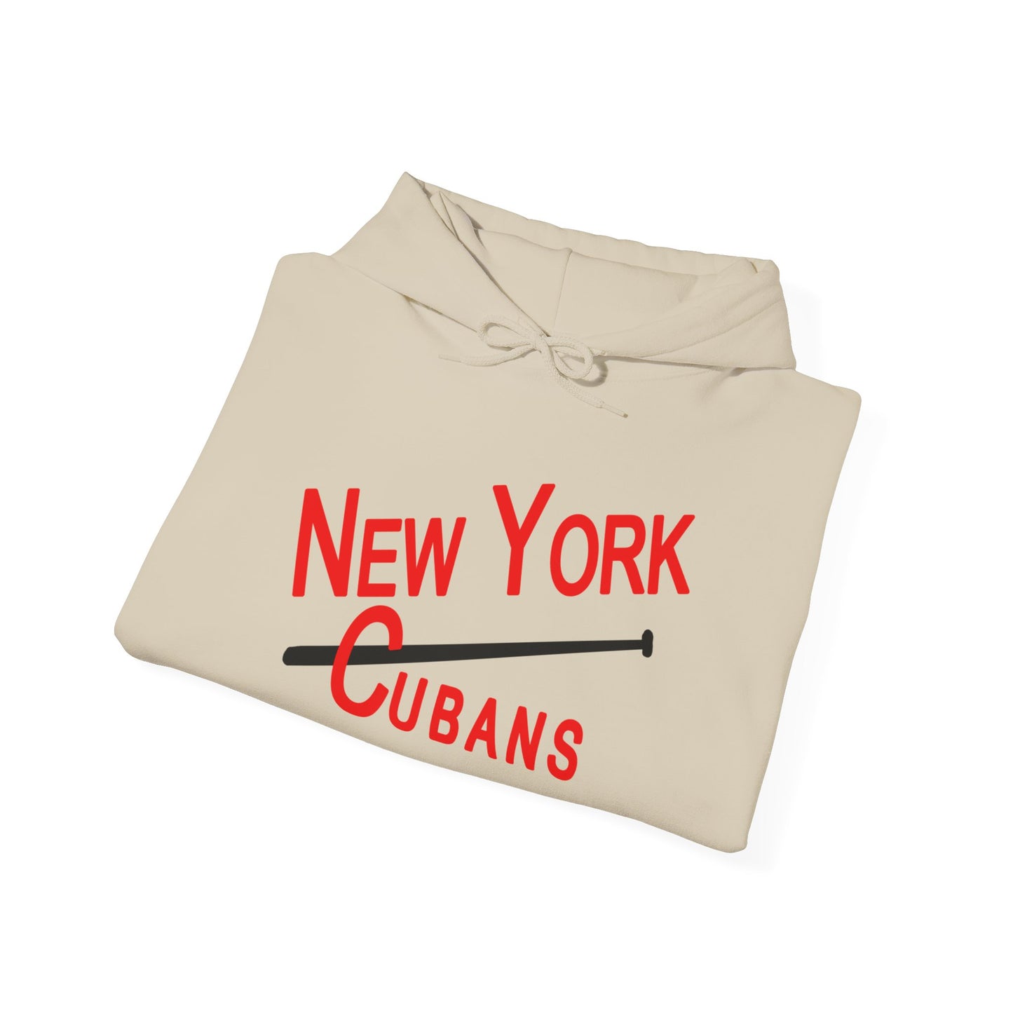 Cozy New York Cubans Hoodie - Vintage Negro League Style with Adjustable Hood and Pouch