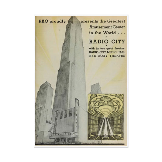 Art Deco Style Grand Opening of Radio City in NYC Poster - Old School Male 