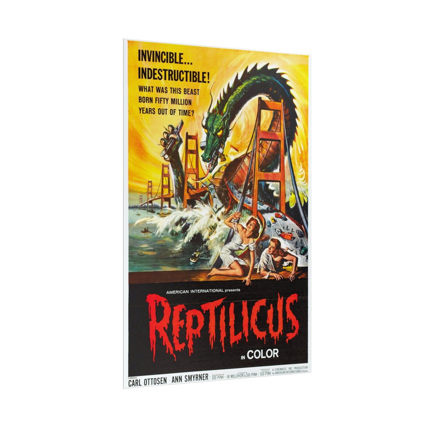 Poster Print - Classic Monster film Reptilicus Movie