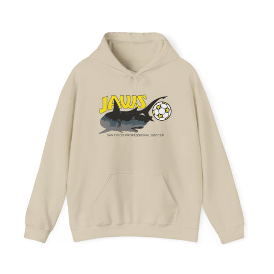 Sand Diego Jaws Unisex Heavy Blend Hooded Sweatshirt - Cozy Cotton-Poly Blend, Kangaroo Pocket