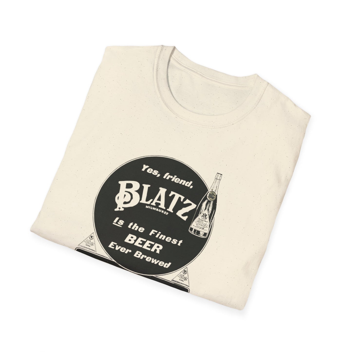 Vintage Blatz Brewing T-Shirt | 100% Cotton Retro Tee for Beer Lovers & Collectors