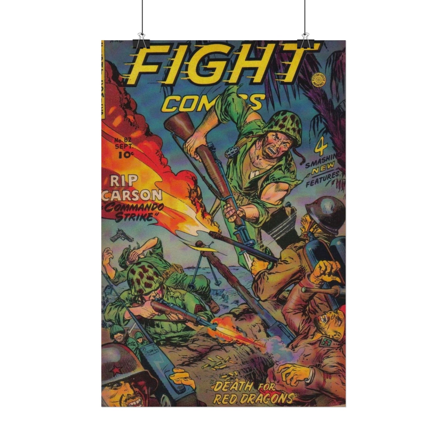 Retro Fight Comics Poster Print - Old School Male 