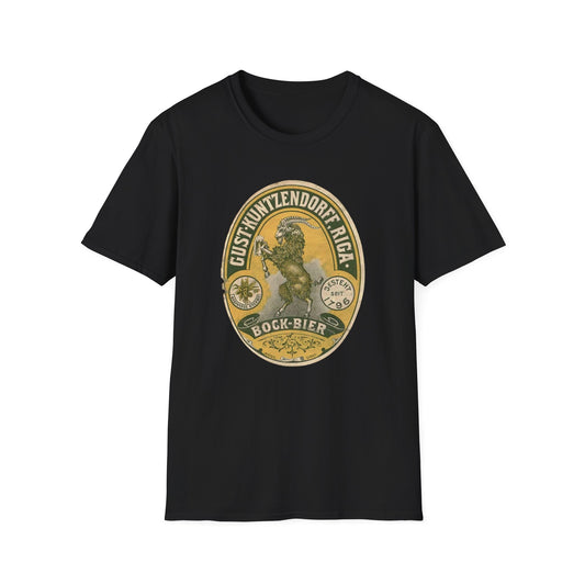 Sip in Style With This Vintage Bock Beer Unisex Softstyle Tee - Pure Cotton Comfort!