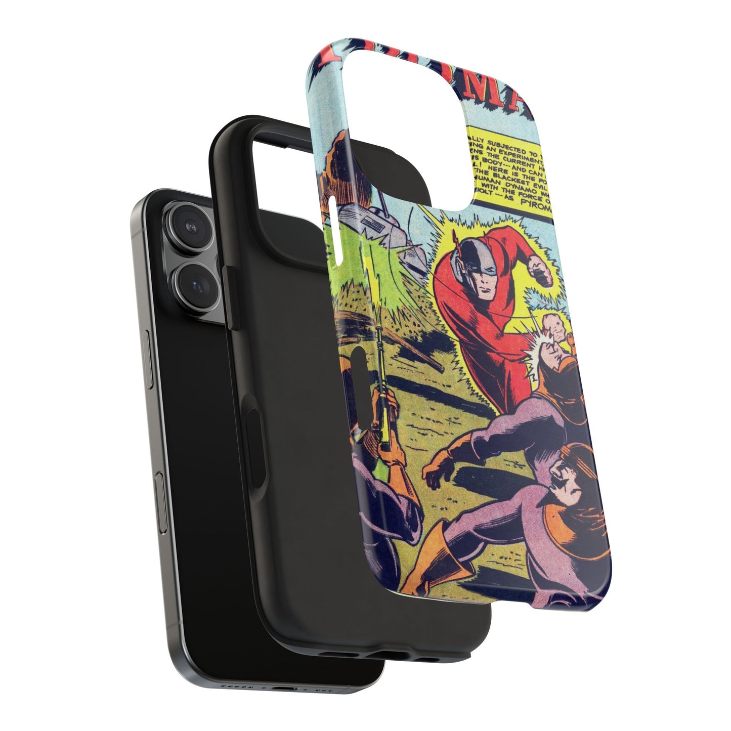 Vintage Pyroman Comic Page Durable Phone Cases