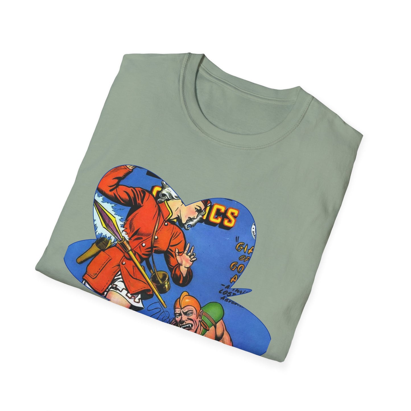 Vintage Comic Book Cover Unisex Softstyle Tee