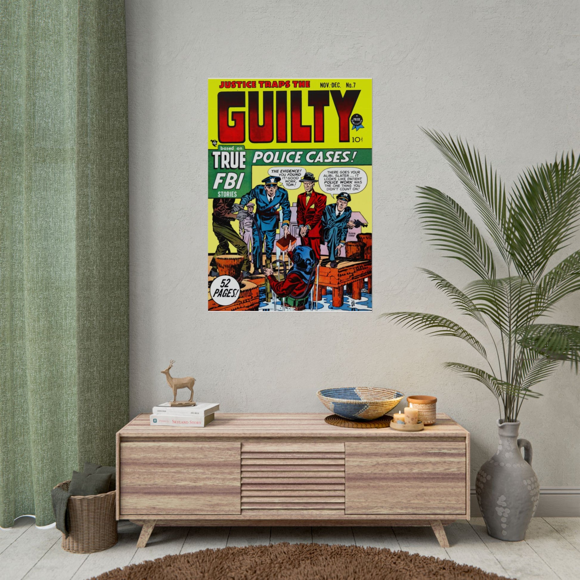 Retro Guilty Comic Book Cover poster - Old School Male 