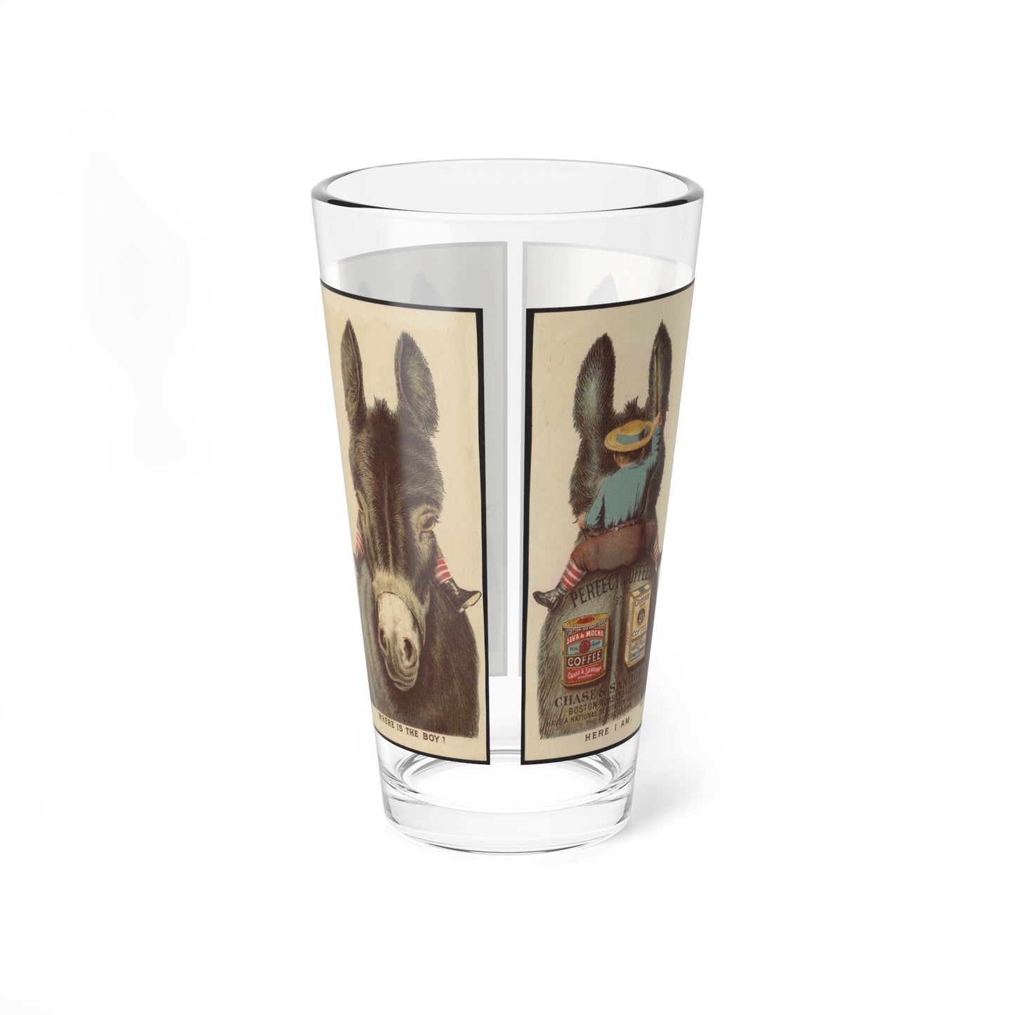 Humorous Donkey-Themed Pint Glass