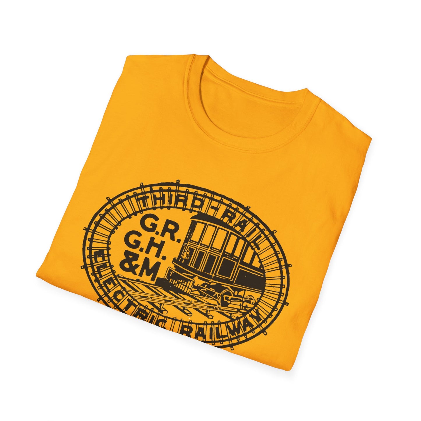 All Aboard The Style Express! Vintage Railroad Logo T-Shirt - 100% Cotton Comfort for Train Lovers!