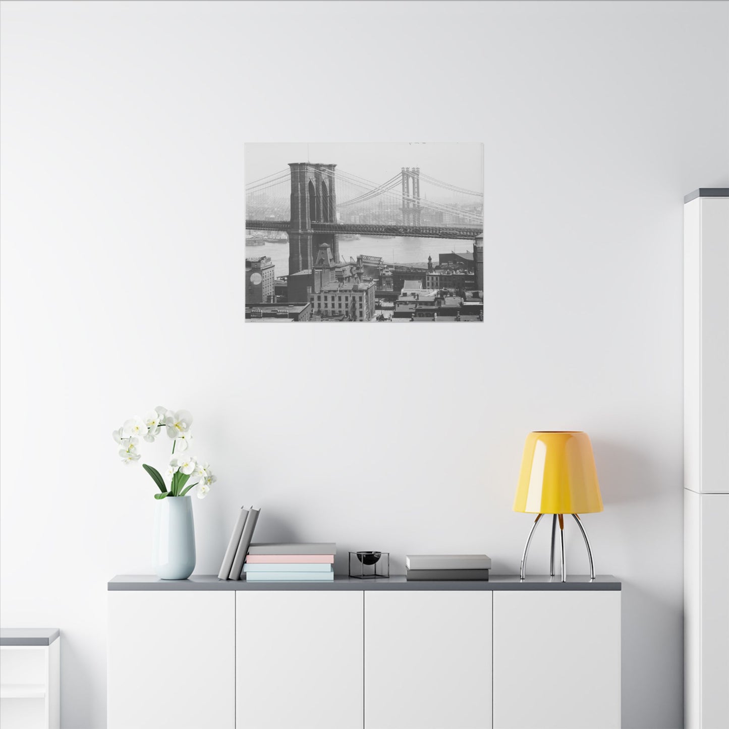 NYC Skyline with the Brooklyn Bridge Canvas Wall Art