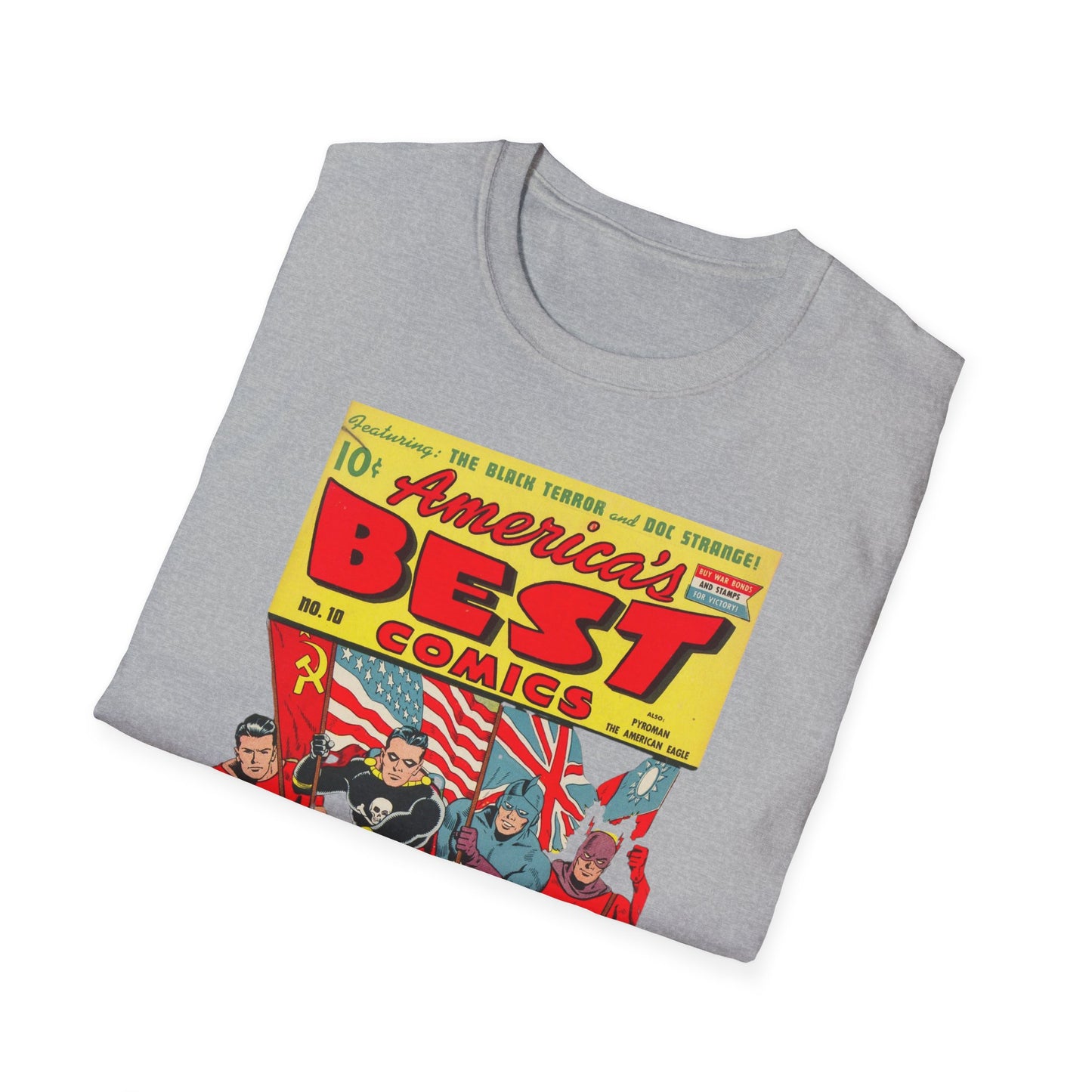 Retro America's Best Comic Book T-Shirt - Unisex Softstyle Tee for Comic Fans & Enthusiasts