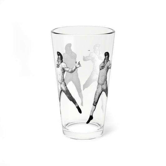 Dick Horn 16oz Crystal Clear Football Player Pint Glass