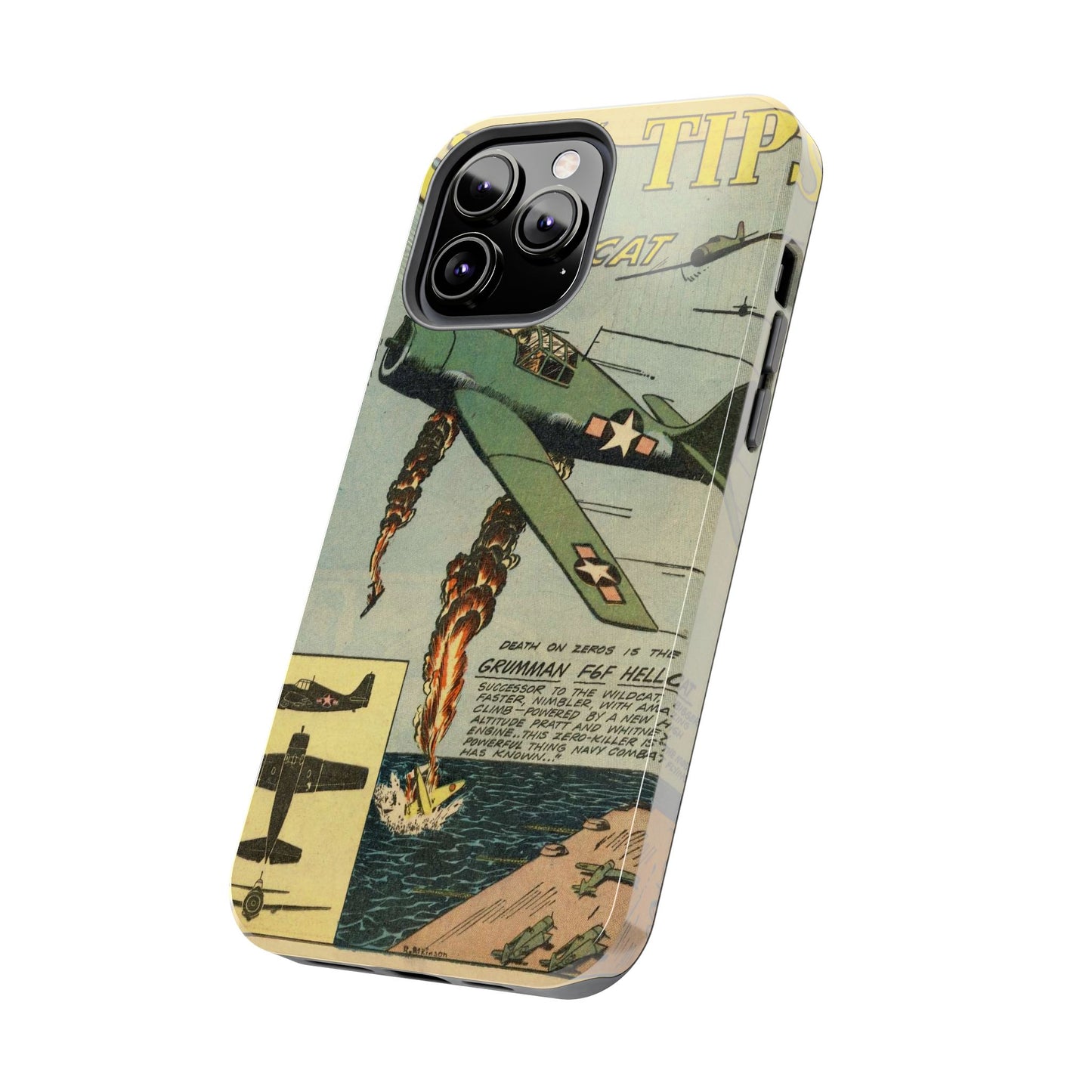 Retro Wings Comic Page Tough Phone Cases - Old School Male 