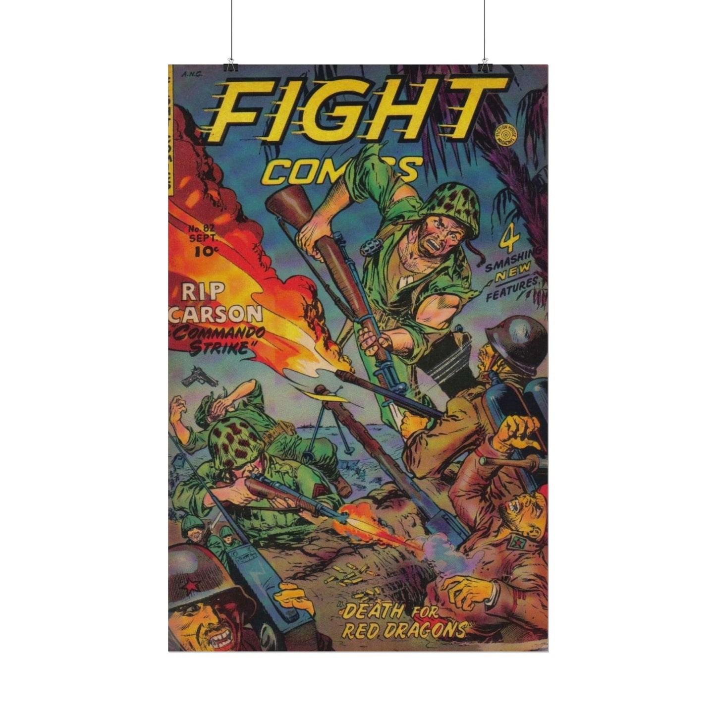 Retro Fight Comics Poster Print