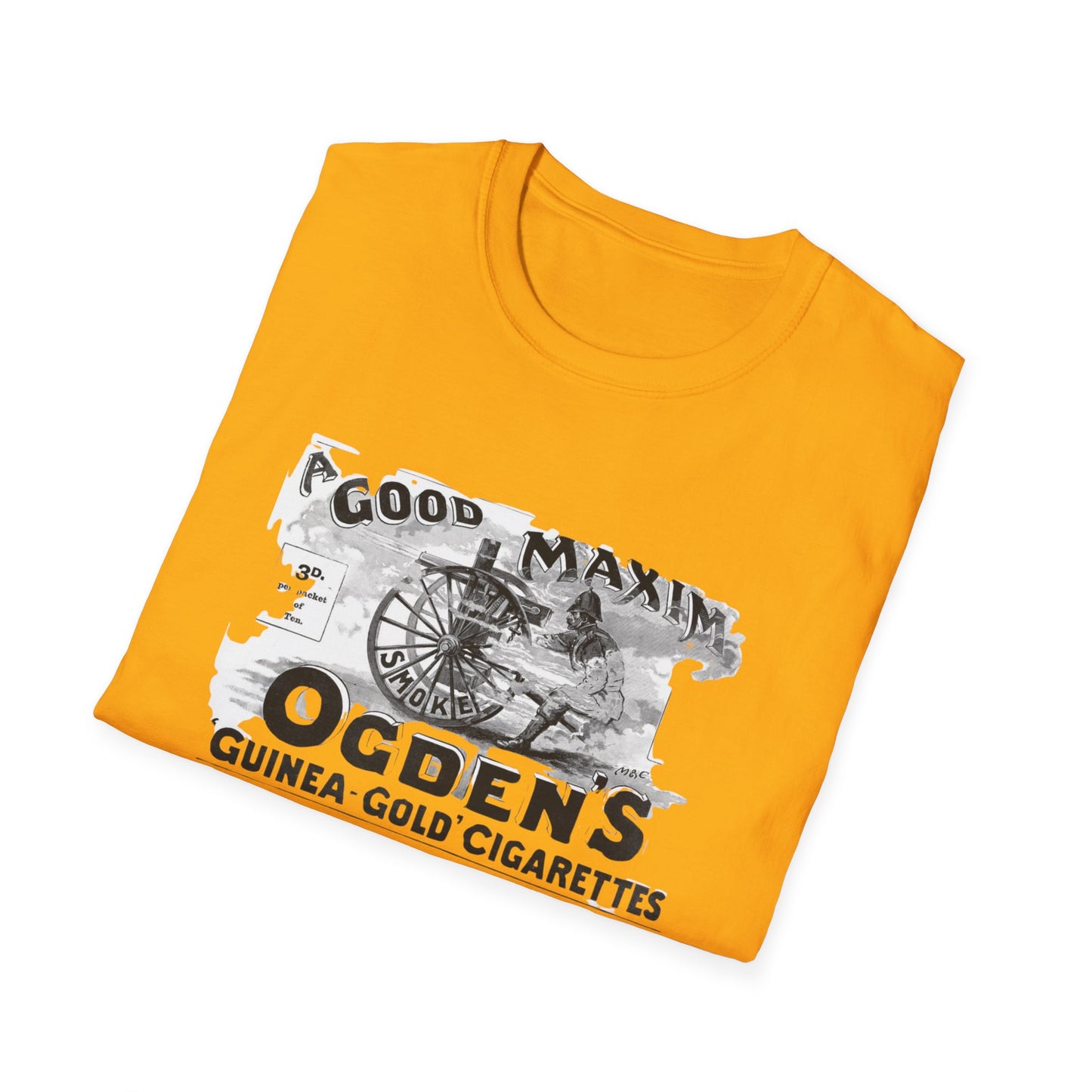 Retro Vintage Ogden's Cigarette Ad T-Shirt - 100% Cotton, Classic Fit, Perfect for Themed Events