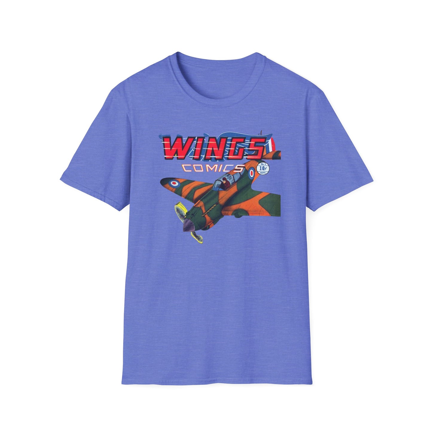 Retro Wings Comics Tee - 100% Cotton Classic Fit T-Shirt for Comic Fans and Vintage Lovers