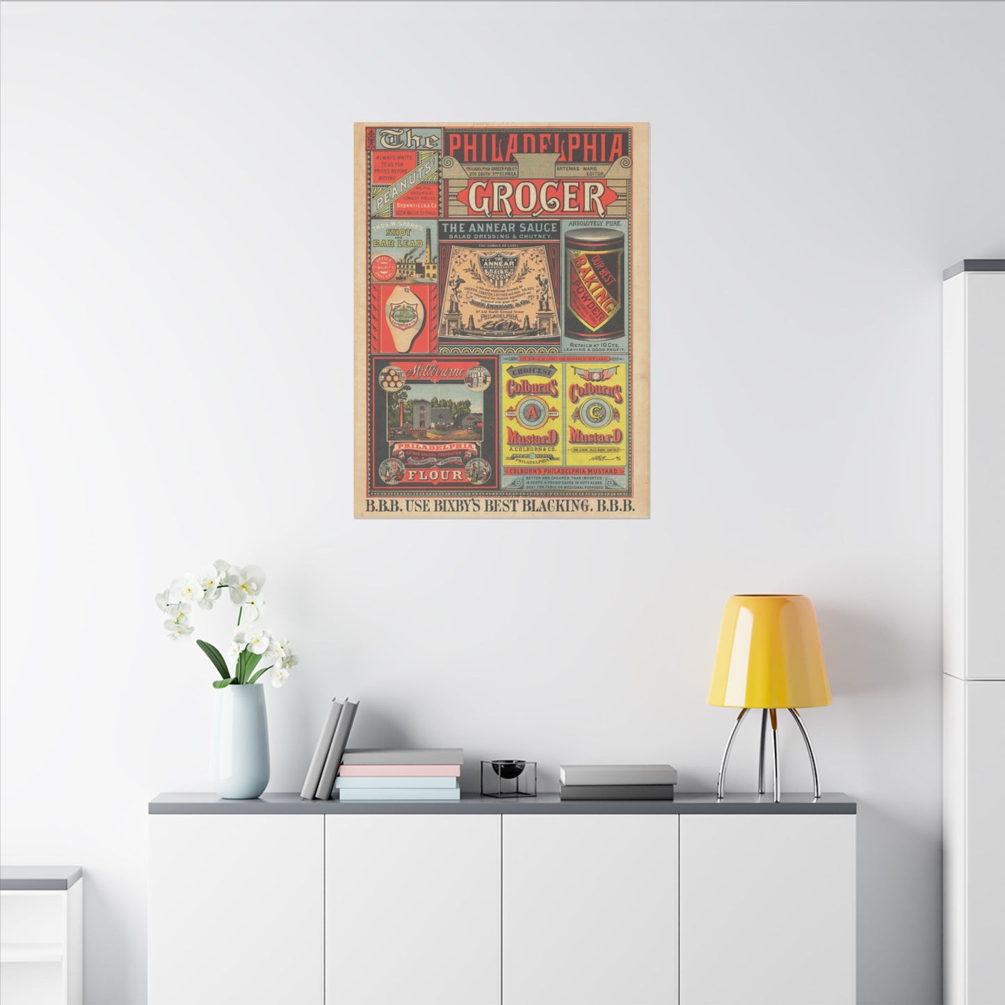 Vintage Grocery Store Canvas Art Print