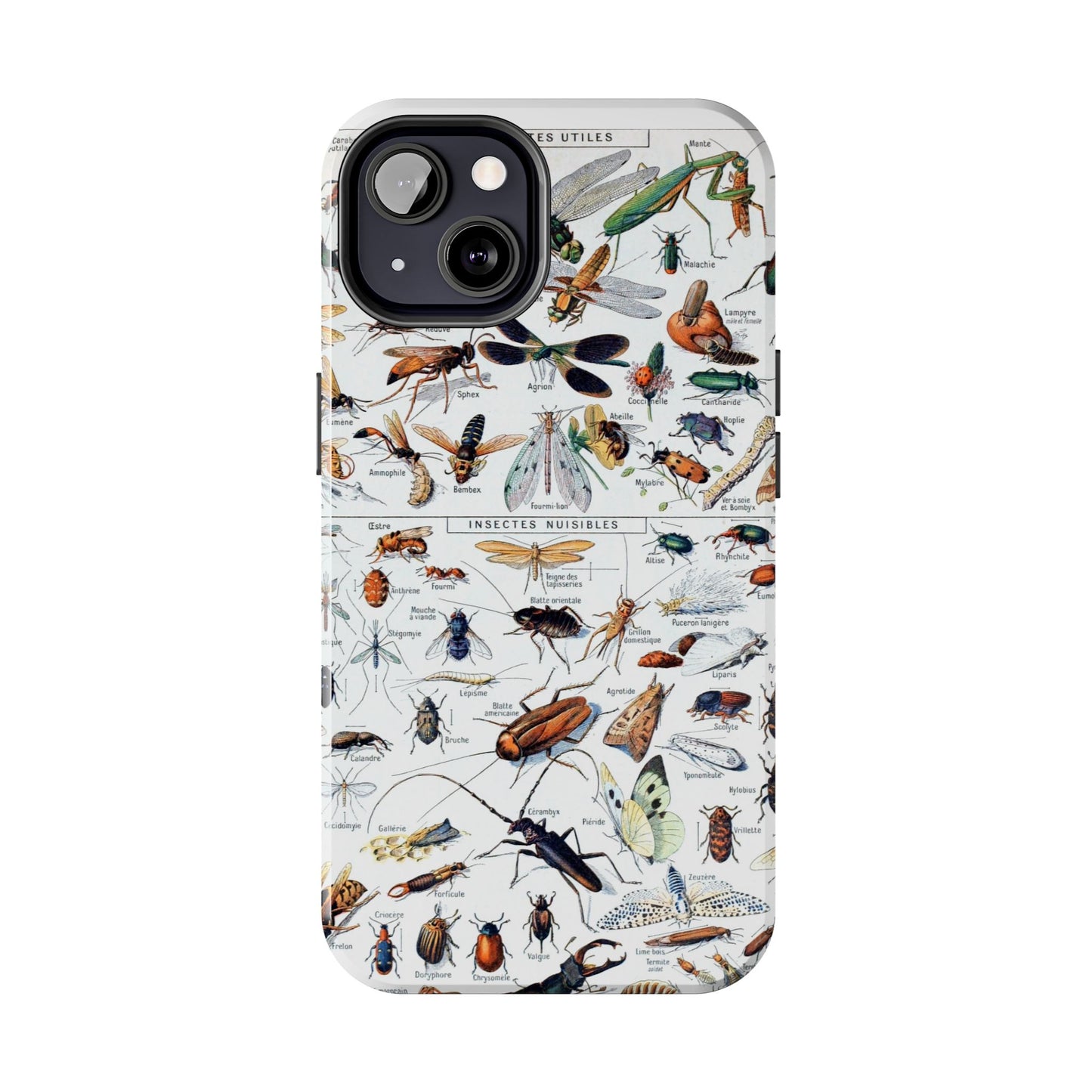 Insect-Themed Impact-Resistant Phone Cases - Old School Male 