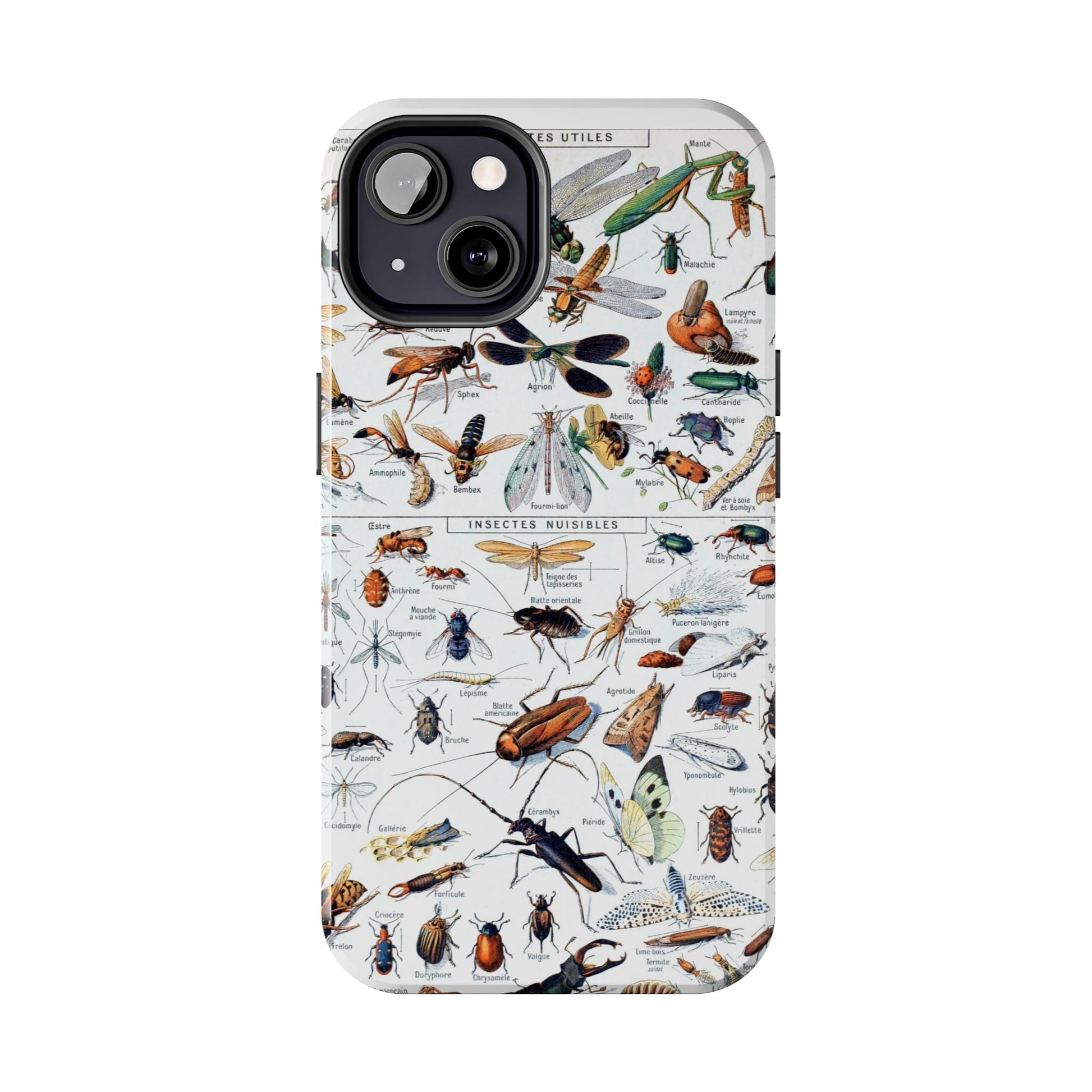 Insect-Themed Impact-Resistant Phone Cases - Old School Male 