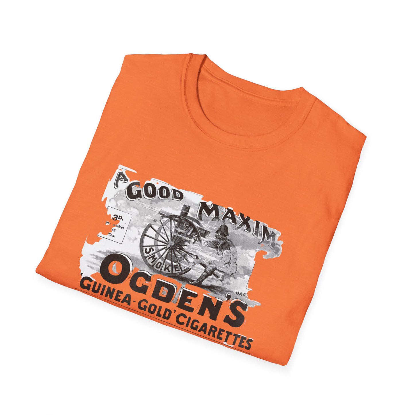 Retro Vintage Ogden's Cigarette Ad T-Shirt - 100% Cotton, Classic Fit, Perfect for Themed Events