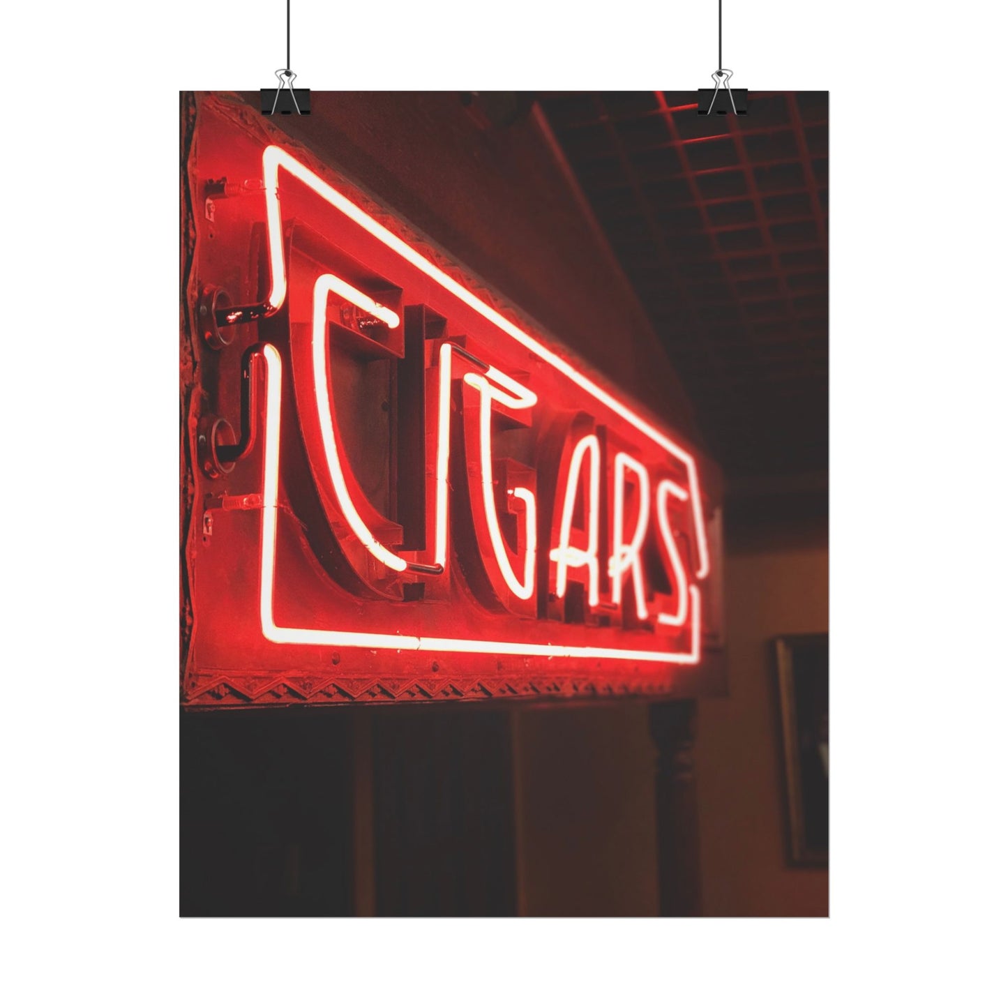 Neon Cigar Sign Poster