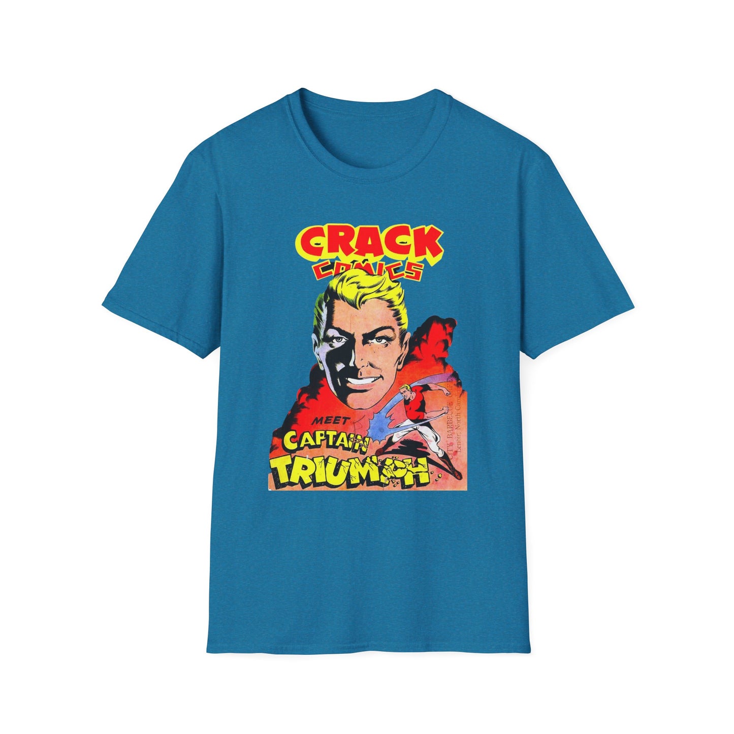 Vintage Comic T-Shirt - Retro Crack Design in Soft 100% Cotton for Comic Fans