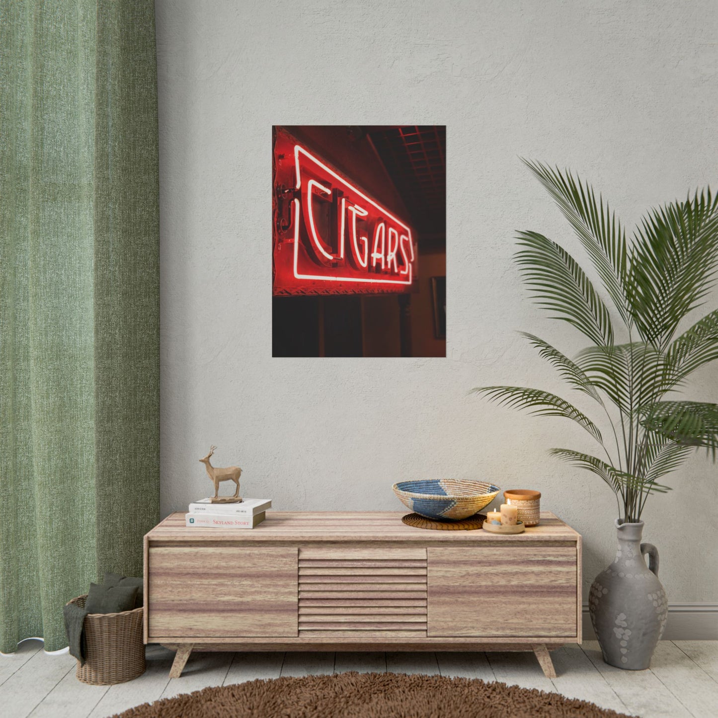 Neon Cigar Sign Poster