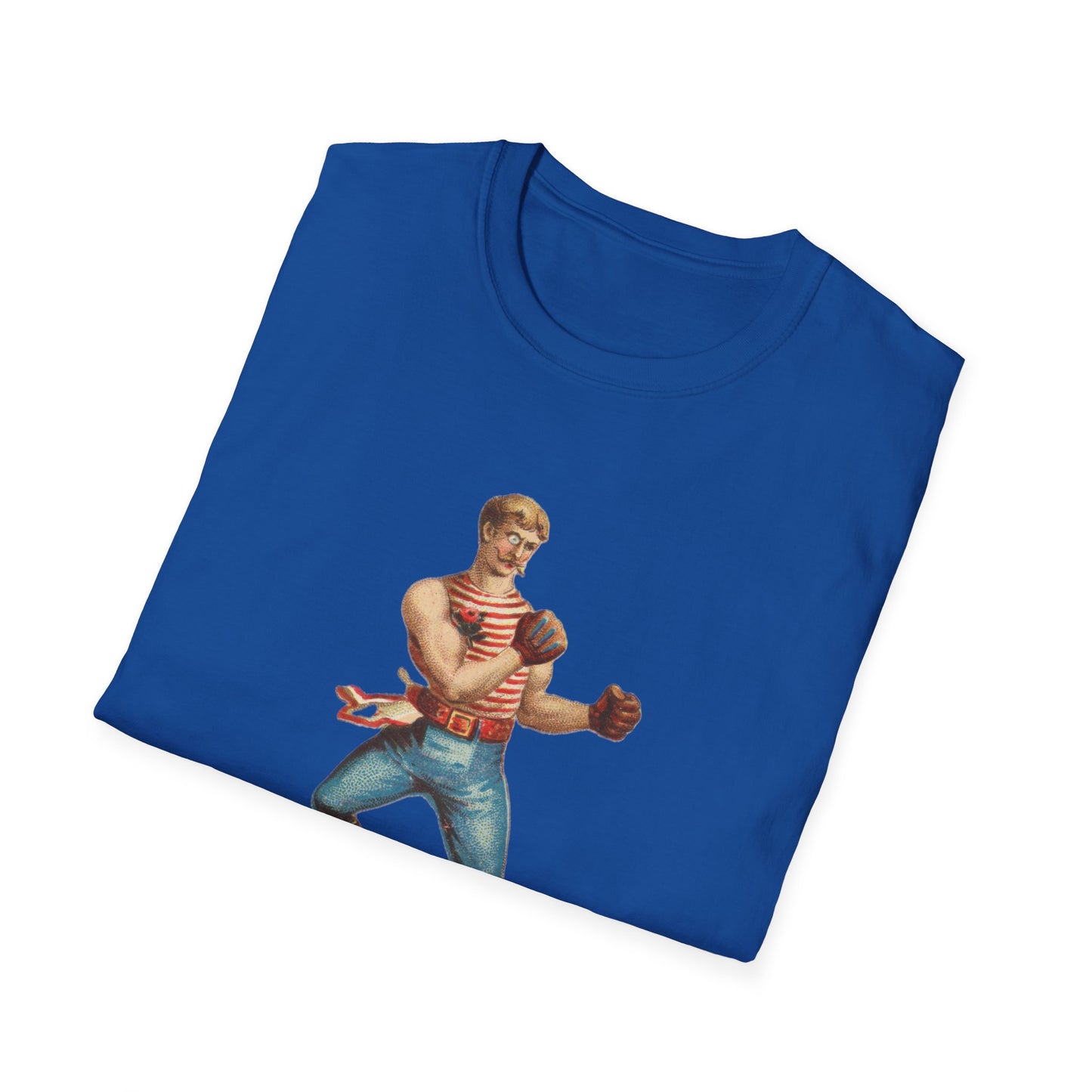 Vintage Boxer Pose Unisex Soft Cotton Tee