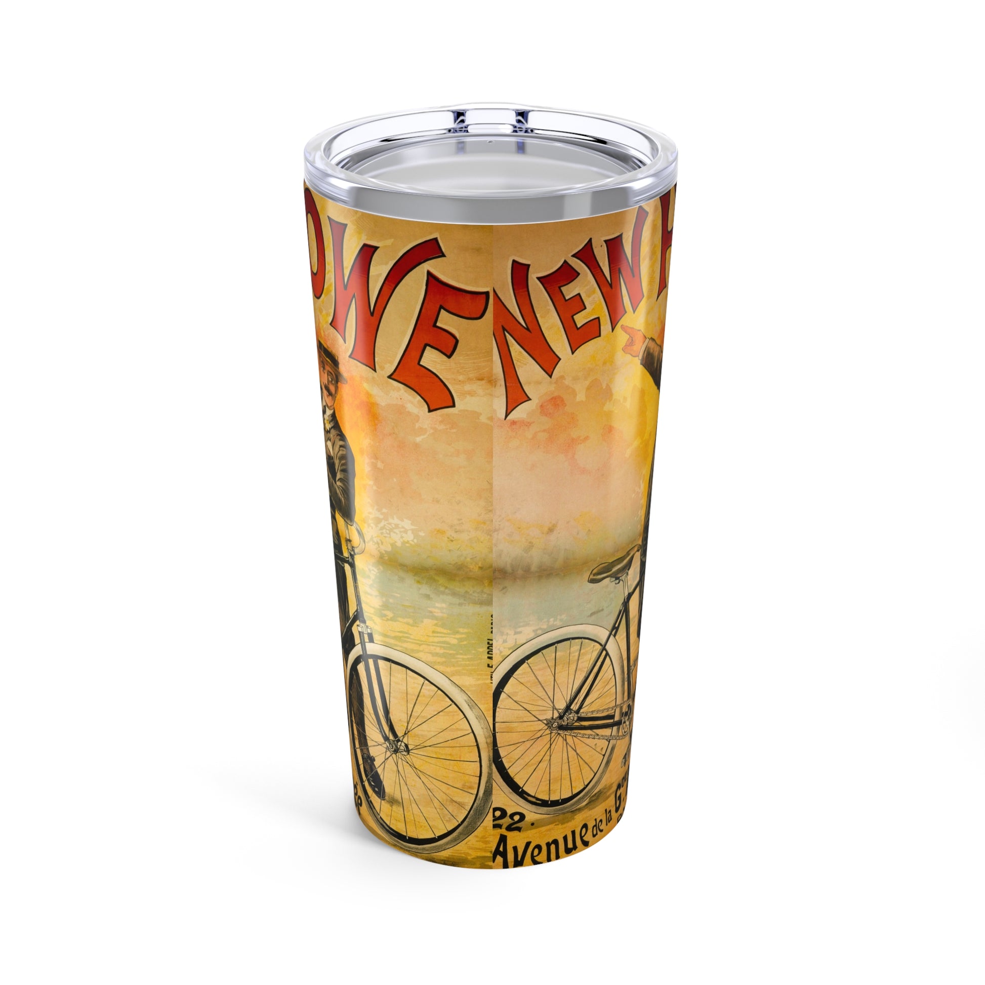 Vintage Bicycle Art 20oz Insulated Tumbler - Old School Male 