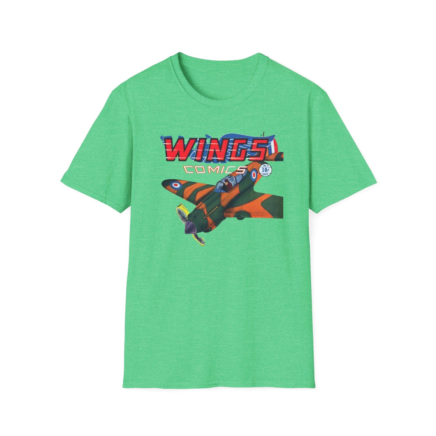 Retro Wings Comics Tee - 100% Cotton Classic Fit T-Shirt for Comic Fans and Vintage Lovers