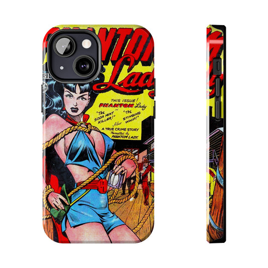 Vintage Phantom Lady Comic Book Phone Cover - Old School Male 