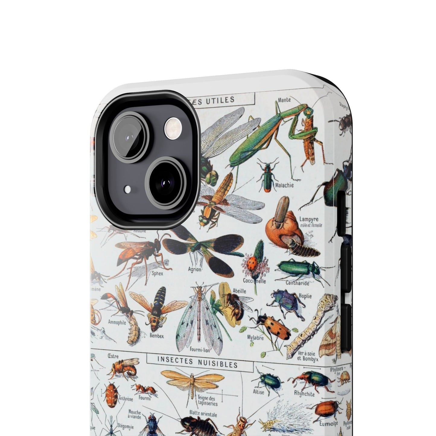 Insect-Themed Impact-Resistant Phone Cases - Old School Male 