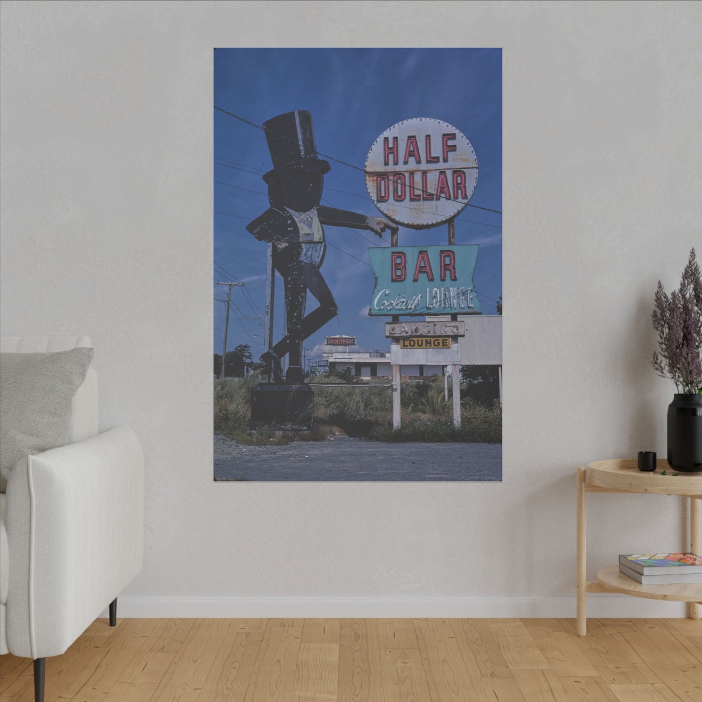 Retro Abandoned Half Dollar Bar Canvas Print