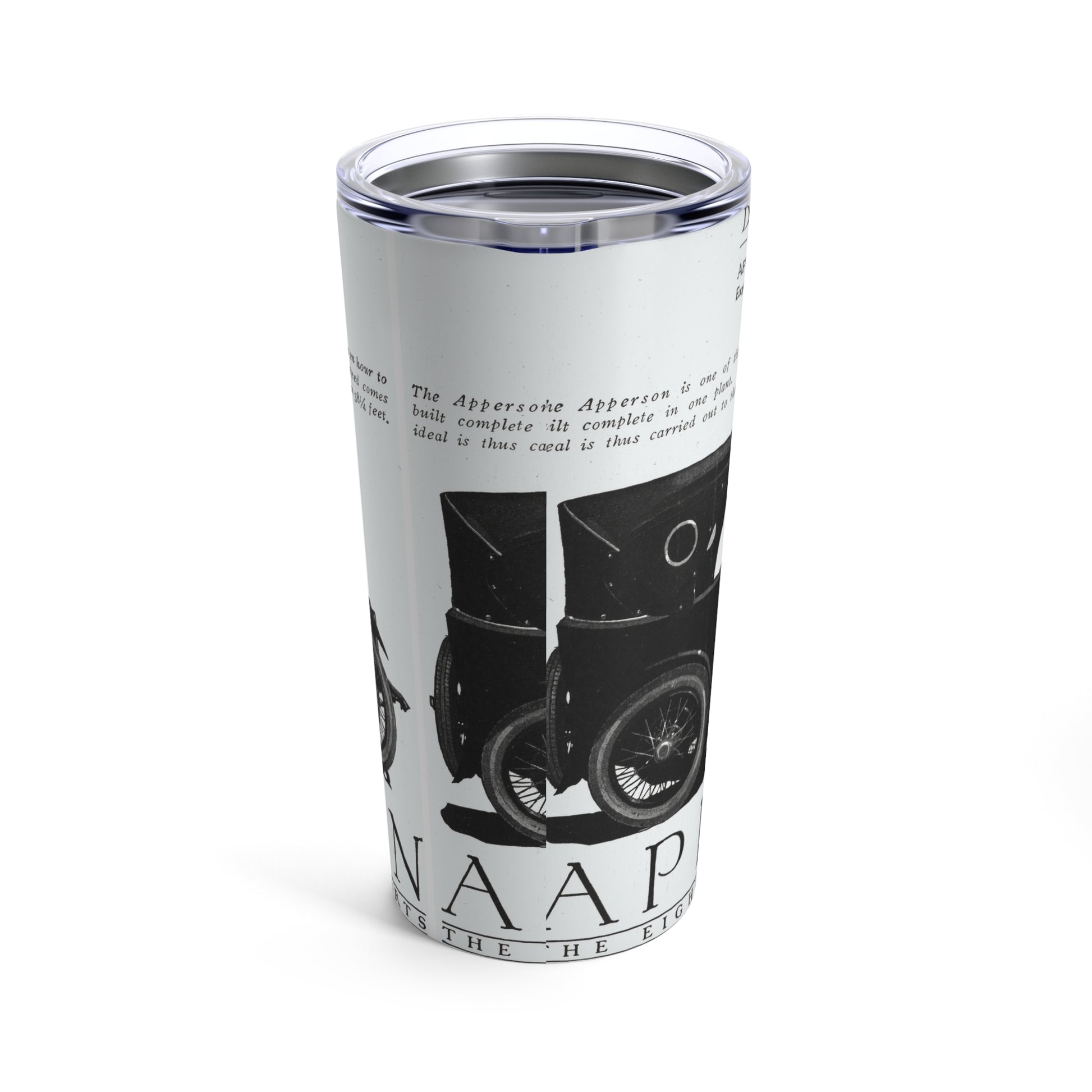 Classic Car-Themed 20oz Insulated Tumbler - Old School Male 