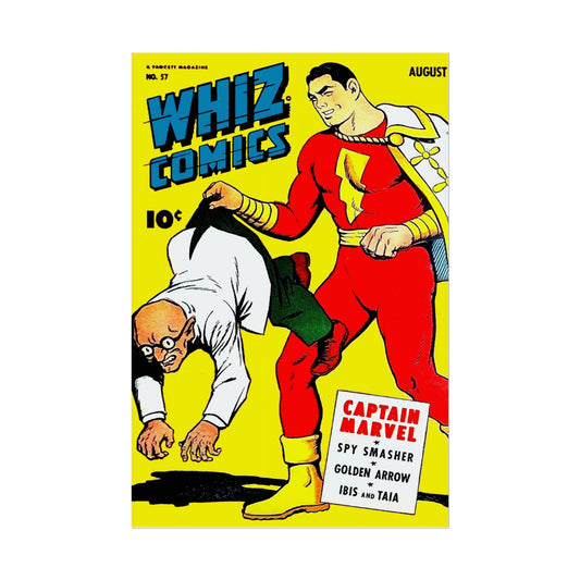 Whiz Comics Captain Marvel Cover Rolled Poster - Old School Male 