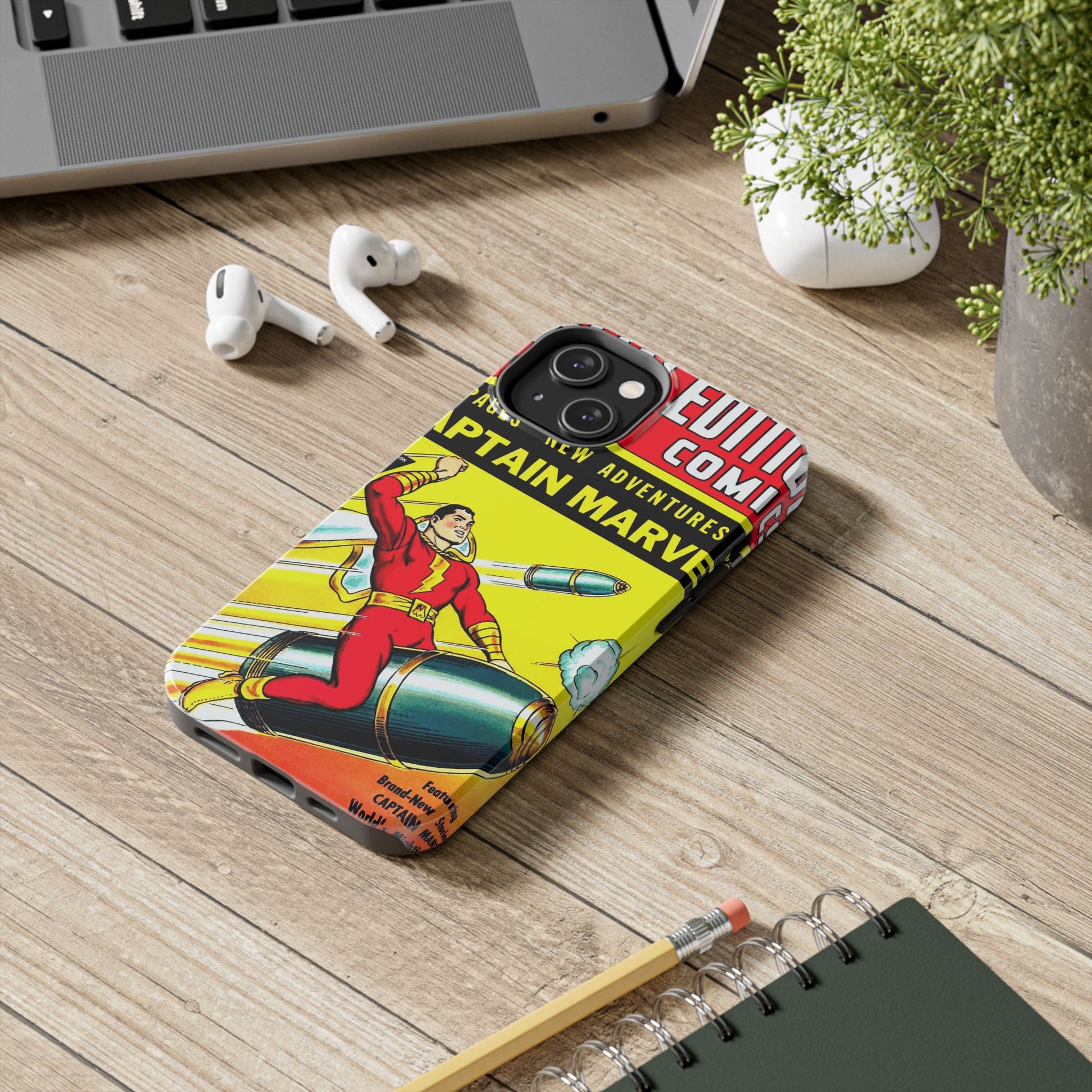 Vintage Captain Marvel Comic Tough Phone Cases - Old School Male 