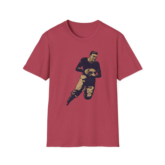 Vintage Football Player T-Shirt - 100% Cotton Retro Tee for Sports Enthusiasts & Game Days