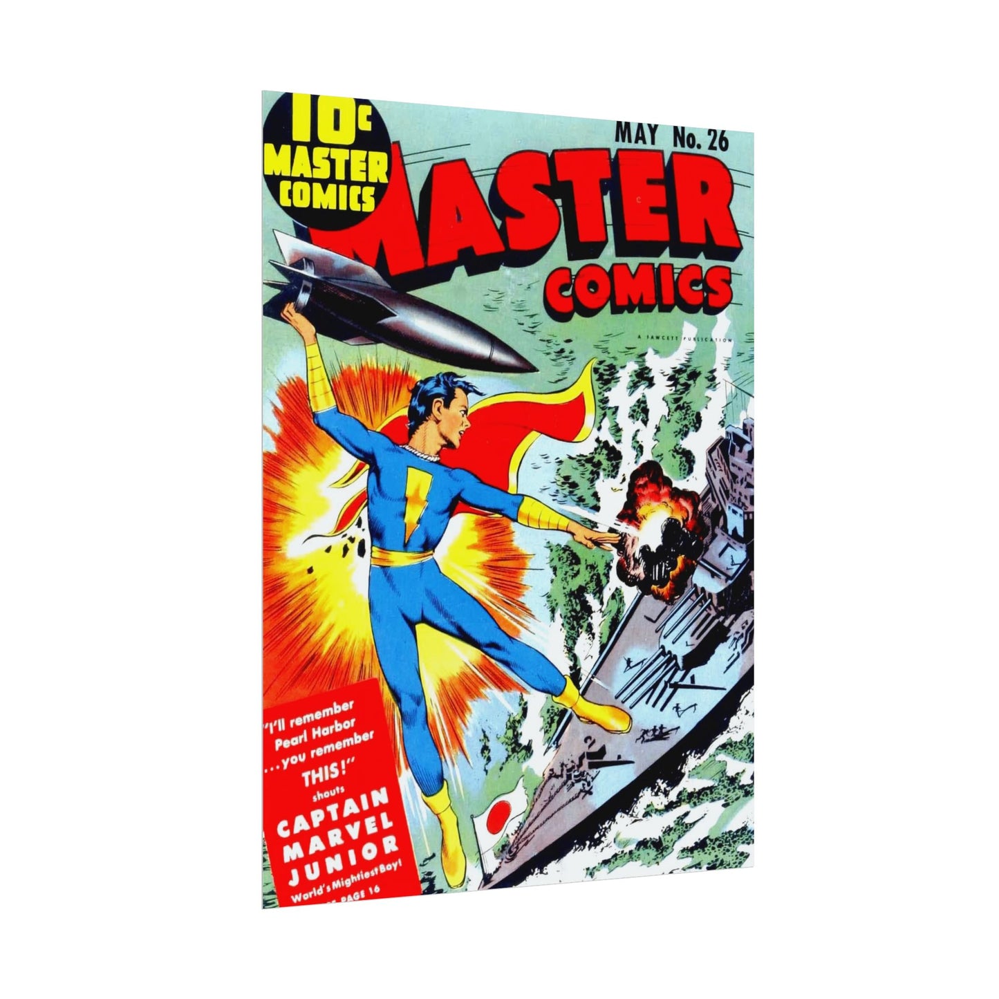 Retro May Number 26 Master Comics Cover Poster Print - Old School Male 