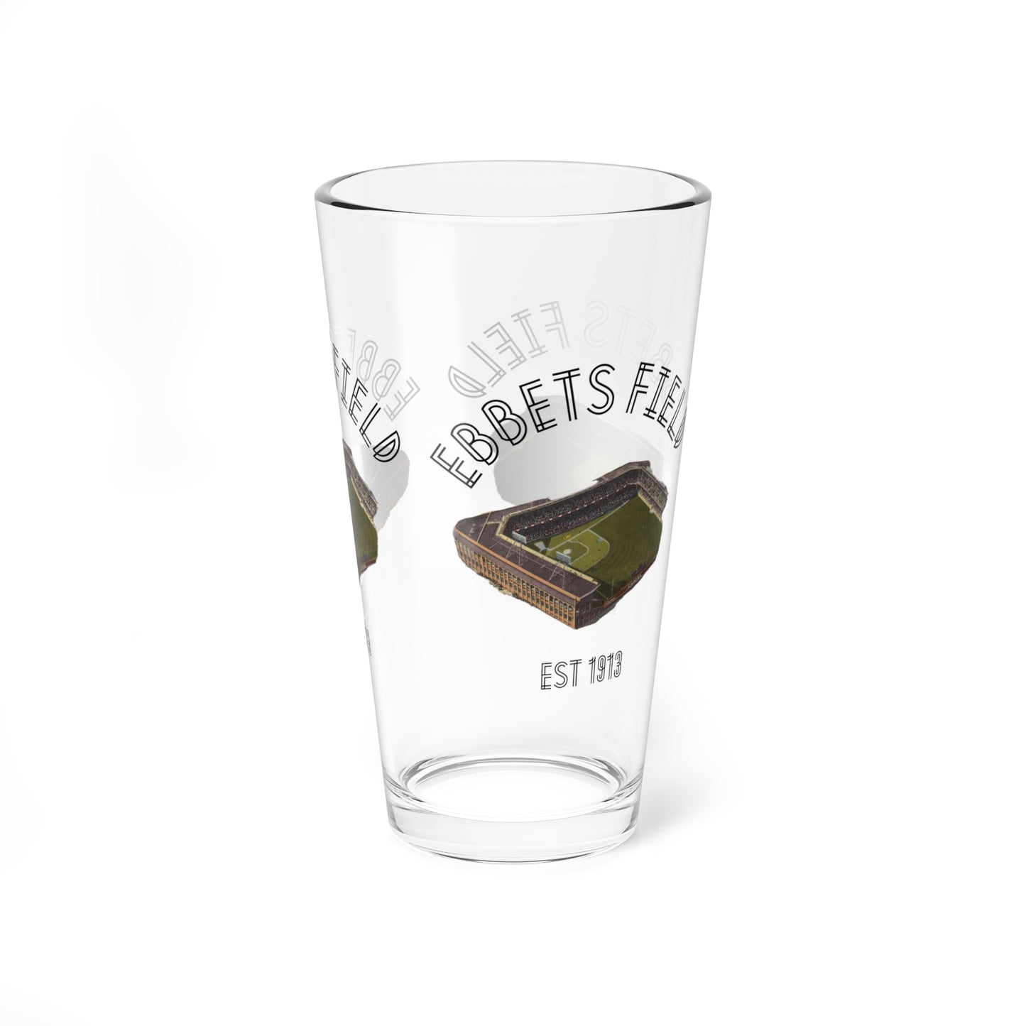 Retro Ebbets Field Baseball Pint Glass